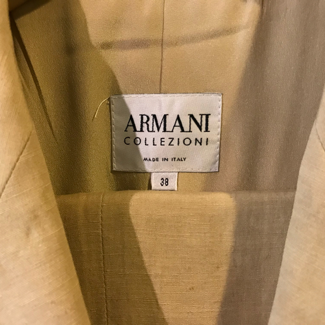 Giorgio Armani(ジョルジオアルマーニ)の Armani 麻混セットアップスーツ レディースのフォーマル/ドレス(スーツ)の商品写真