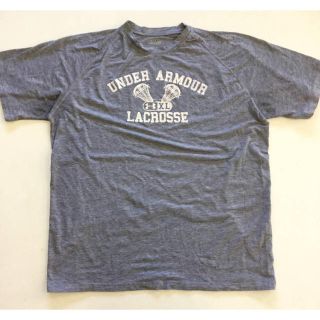 アンダーアーマー(UNDER ARMOUR)のアンダーアーマー ★Tシャツ L グレー ラクロス USA古着 メンズ(Tシャツ/カットソー(半袖/袖なし))