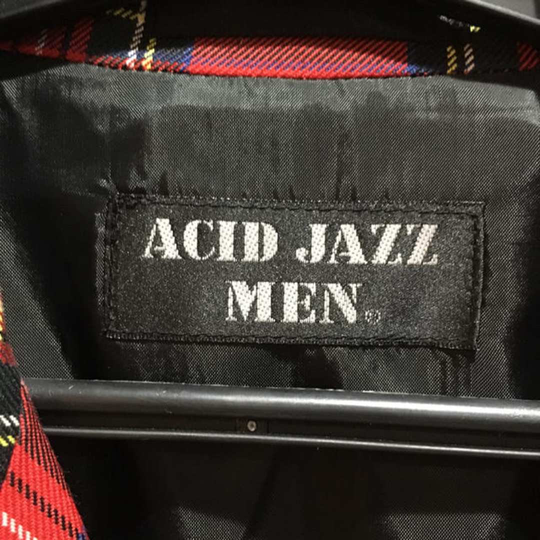 赤タータンチェック ジャケット ACIDJAZZMEN    メンズのジャケット/アウター(テーラードジャケット)の商品写真