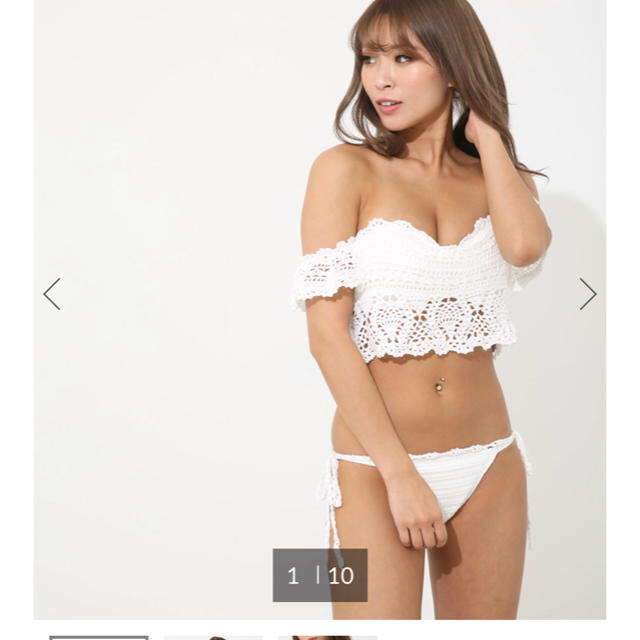 rienda♡オフショルクロシェバンドゥカップビキニ♡XS 最も信頼できる