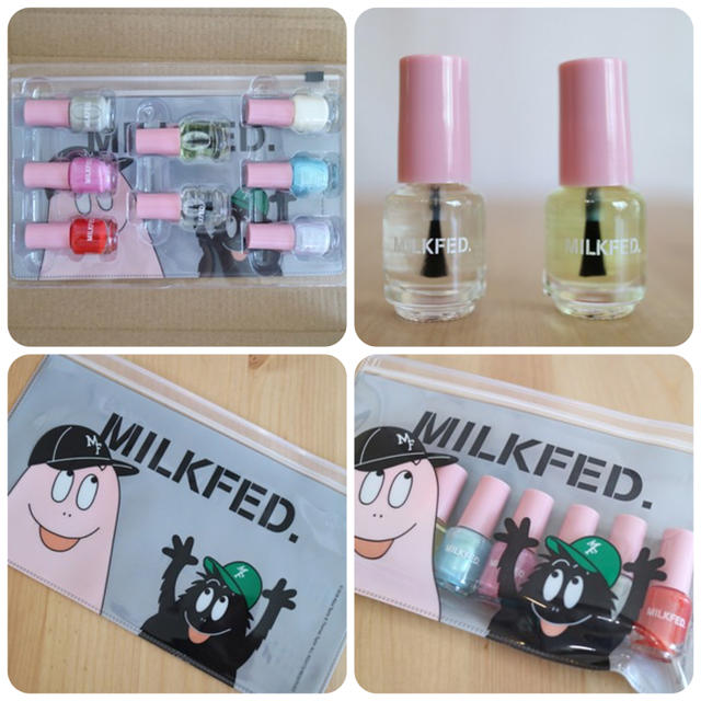 MILKFED.(ミルクフェド)の【雑誌付録】ミルクフェド特製　夏ネイルセット ＆ バーバパパ コラボ ポーチ コスメ/美容のネイル(マニキュア)の商品写真