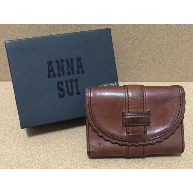 ANNA SUI(アナスイ)のANNA SUI 本革三つ折り財布 レディースのファッション小物(その他)の商品写真