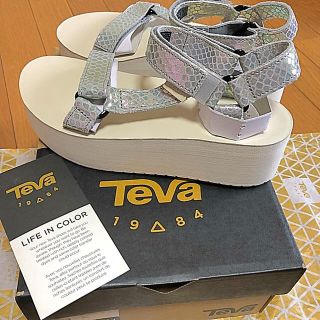 テバ(Teva)のTeva テバ❤️大人気の厚底 ♡新品・24cm         グレー(サンダル)