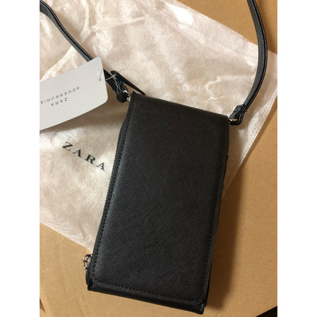 ZARA - Zara スマホ ショルダー バッグ 新品 黒の通販 by ふわ's shop｜ザラならラクマ