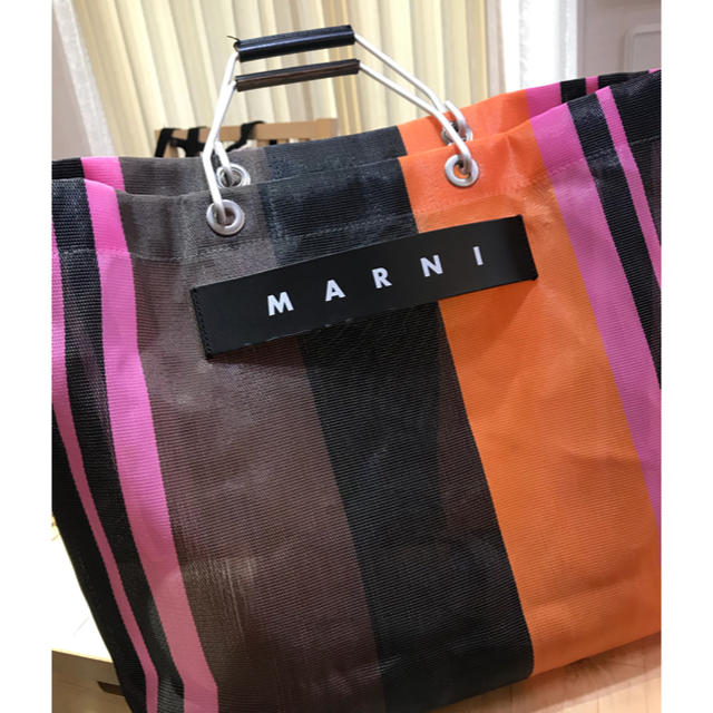 Marni - MARNI フラワーカフェバック ストライプ中古の通販 by カユマニスshop｜マルニならラクマ
