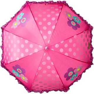 おしゃれ 傘　花模様水玉柄ピンク(傘)