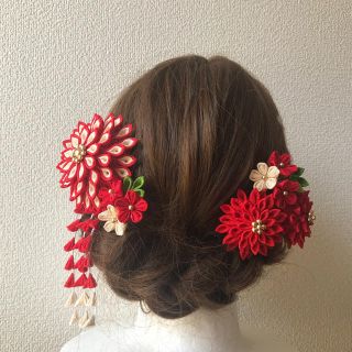 紅の花嫁かんざし(和装小物)