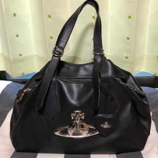 ヴィヴィアンウエストウッド(Vivienne Westwood)の廃番品 ヴィヴィアン   ブラックレザーバッグ(ハンドバッグ)