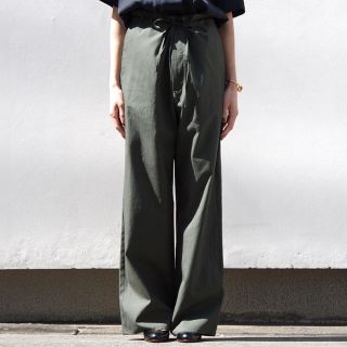 AURALEEオーラリー ウォッシュドフィンクスツイルイージーワイドパンツ