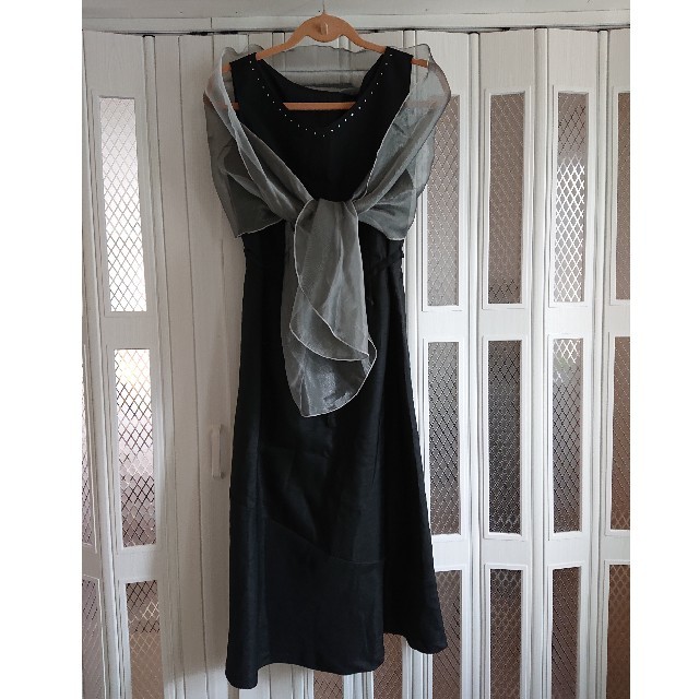 ワンピース ドレス フォーマル シンプル レディースのワンピース(ひざ丈ワンピース)の商品写真
