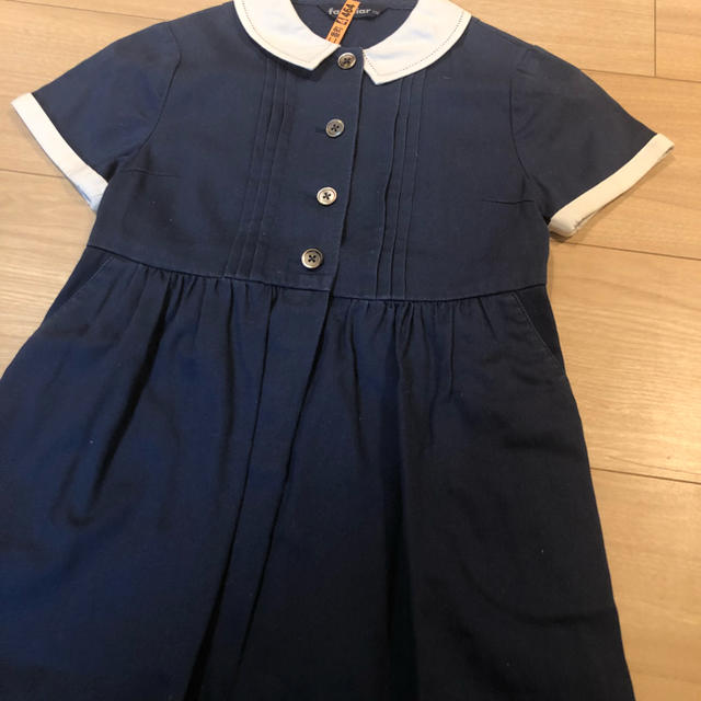 familiar(ファミリア)のファミリア 紺 ワンピース 110センチ キッズ/ベビー/マタニティのキッズ服女の子用(90cm~)(ワンピース)の商品写真