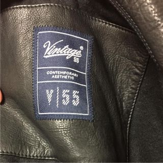 VINTAGE 55 - vintage55 本革レザージャケット 超美品 定価15万 特注品 Vintage55★バイカーズジャケット レザージャケット