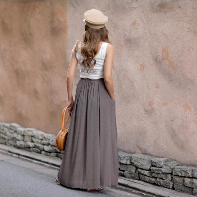 room306 CONTEMPORARY(ルームサンマルロクコンテンポラリー)の新品☺︎room306 Chiffon Tuck Maxi Skirt レディースのスカート(ロングスカート)の商品写真