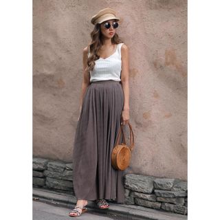 ルームサンマルロクコンテンポラリー(room306 CONTEMPORARY)の新品☺︎room306 Chiffon Tuck Maxi Skirt(ロングスカート)