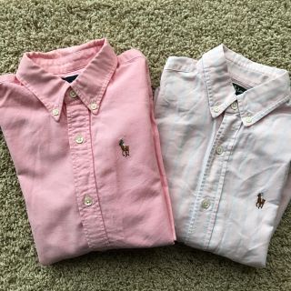 ラルフローレン(Ralph Lauren)のラルフローレン★長袖シャツ130ピンク★おまけ一枚(ブラウス)