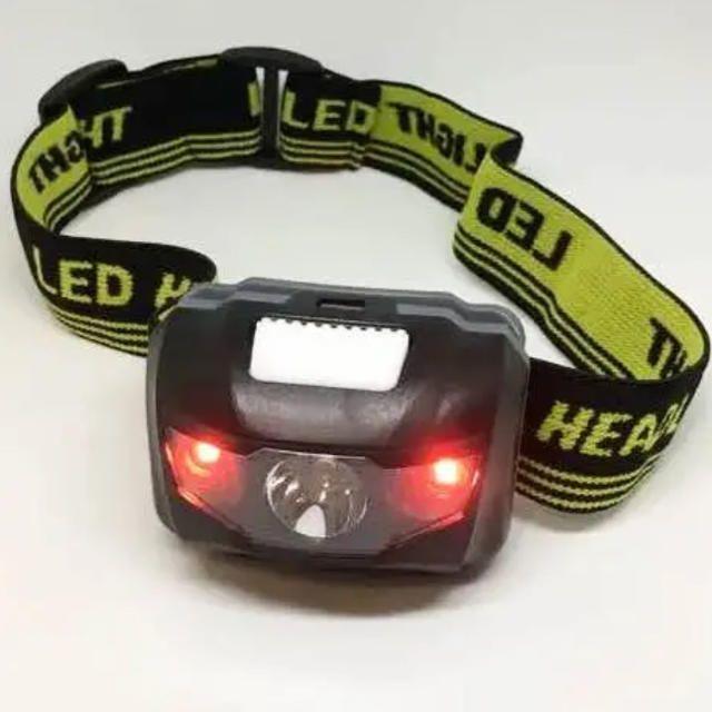  LED防水ヘッドライト（ブラック）１台 【複数購入で割引出来ます】 スポーツ/アウトドアのフィッシング(その他)の商品写真