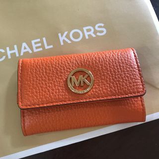 マイケルコース(Michael Kors)のキーケース・オレンジ(キーケース)