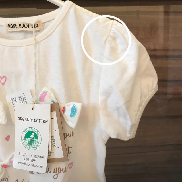 GAP Kids(ギャップキッズ)のROSEPRV 新品 オーガニックコットン 半袖 Tシャツ rose prv キッズ/ベビー/マタニティのキッズ服女の子用(90cm~)(その他)の商品写真