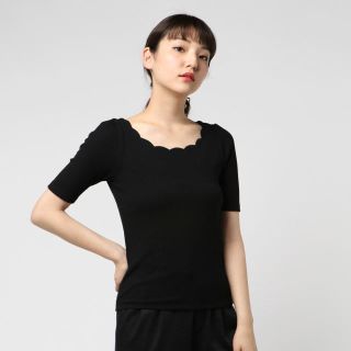 プロポーションボディドレッシング(PROPORTION BODY DRESSING)の美品 カットソー ブラック(カットソー(半袖/袖なし))