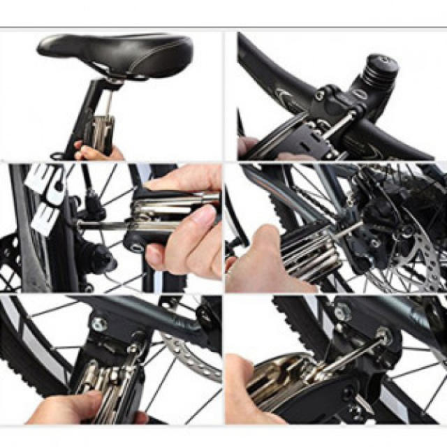 自転車 工具セット 多機能工具 マルチツール 携帯工具 サドルバッグに収納可能 スポーツ/アウトドアの自転車(工具/メンテナンス)の商品写真