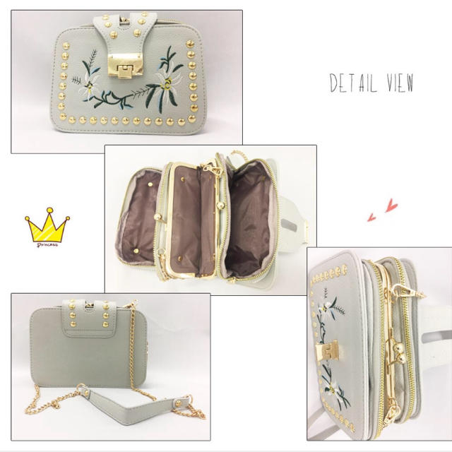 dholic(ディーホリック)のハンドバッグ 刺繍 ショルダーバッグ レディース 斜めがけ 鞄 かわいい 小さめ レディースのバッグ(ショルダーバッグ)の商品写真