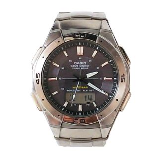 カシオ(CASIO)のCASIO 電波ソーラー ウェーブセプターWAVE CEPTOR WVA-470(腕時計(アナログ))