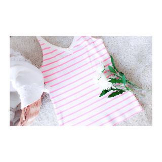 プチバトー(PETIT BATEAU)のプチバトー 限定品 マリニエールキャミソール ピンク(キャミソール)