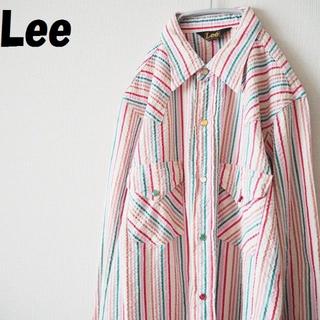 リー(Lee)の【大人気】 Leeリー 長袖ストライプウエスタンシャツ サイズM マルチカラー(シャツ)