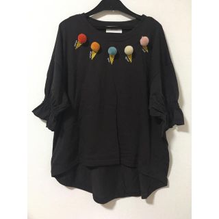 リベットアンドサージ(rivet & surge)のKAIXKAI様専用【超美品】rivet&surge★アイスクリーム刺繍Tシャツ(Tシャツ(半袖/袖なし))