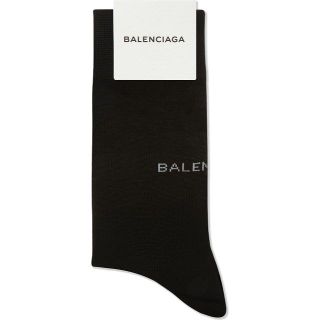 バレンシアガ(Balenciaga)のバレンシアガ　コットンロゴソックス　ブラック(ソックス)