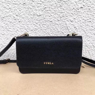 フルラ(Furla)の新品フルラ未使用ブラック正規品ラウンドファスナー長財布ショルダー(ショルダーバッグ)