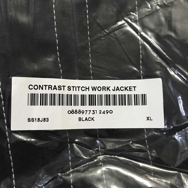 Supreme(シュプリーム)のSupreme Contrast Stitch Work Jacket 黒XL メンズのジャケット/アウター(ブルゾン)の商品写真