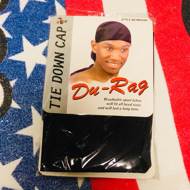 du rag ドゥーラグ 黒 メンズの帽子(その他)の商品写真