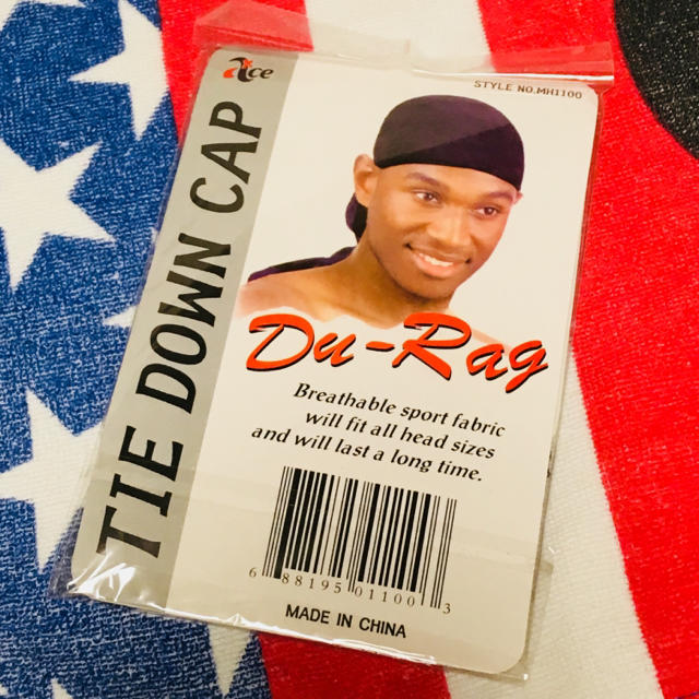 du rag ドゥーラグ 黒 メンズの帽子(その他)の商品写真