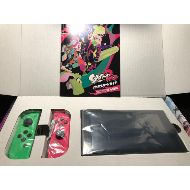 Nintendo Switch(ニンテンドースイッチ)のNintendo Switch スプラトゥーン2セット 中古 エンタメ/ホビーのゲームソフト/ゲーム機本体(家庭用ゲーム機本体)の商品写真