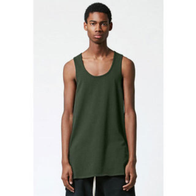 FEAR OF GOD(フィアオブゴッド)の【M】美品 正規品 FOG Fear Of God Tank Top オリーブ メンズのトップス(タンクトップ)の商品写真