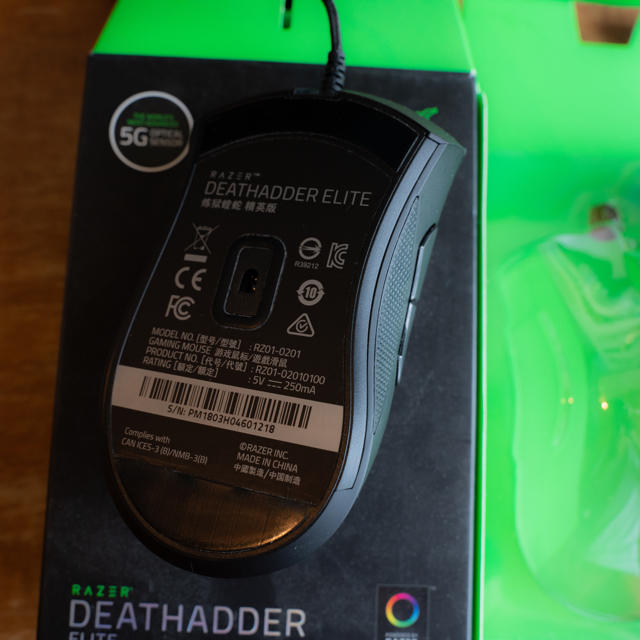 LAZER(レイザー)のRazer DeathAdder Elite マウス ゲーミング スマホ/家電/カメラのPC/タブレット(PC周辺機器)の商品写真