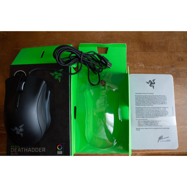 LAZER(レイザー)のRazer DeathAdder Elite マウス ゲーミング スマホ/家電/カメラのPC/タブレット(PC周辺機器)の商品写真