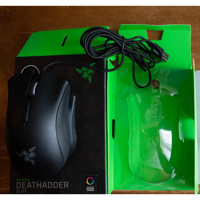 LAZER(レイザー)のRazer DeathAdder Elite マウス ゲーミング スマホ/家電/カメラのPC/タブレット(PC周辺機器)の商品写真