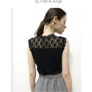 リベットアンドサージ(rivet & surge)の新品 rivet & sergeレーストップス 黒(Tシャツ(半袖/袖なし))