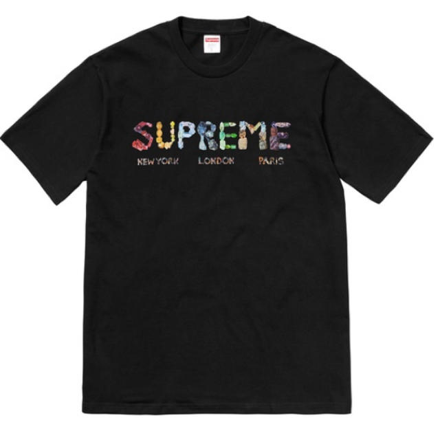 M 黒 Supreme Rocks Teeメンズ