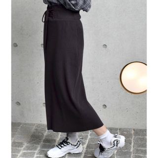 ダブルクローゼット(w closet)のwcloset レースアップスカート(ひざ丈スカート)