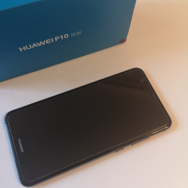 HUAWEI p10 lite simフリー ブラック 付属品一式有 スマホ/家電/カメラのスマートフォン/携帯電話(スマートフォン本体)の商品写真