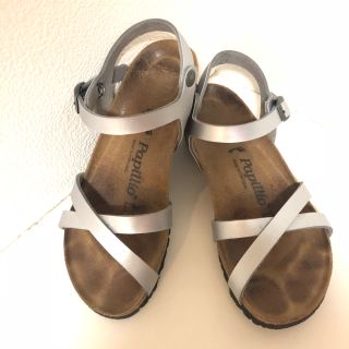 ビルケンシュトック(BIRKENSTOCK)のビルケンシュトック パピリオ 36（23cm）アリッサ シルバー(サンダル)