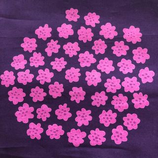 マリメッコ(marimekko)のマリメッコ プケッティ ピンクパープル レア 廃盤 ハギレ ハンドメイド 北欧(生地/糸)