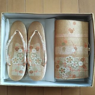 きな☆プロフ読んでね様専用  和草履 バック セット 中古品(下駄/草履)