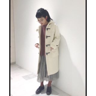 ドットアンドストライプスチャイルドウーマン(Dot&Stripes CHILDWOMAN)の美品dot&stripes白ダッフル31日まで(ダッフルコート)