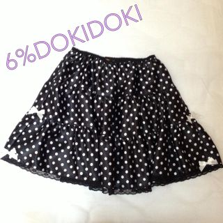 6%DOKIDOKI ドット柄スカート(ミニスカート)