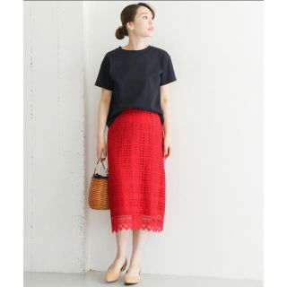 アーバンリサーチロッソ(URBAN RESEARCH ROSSO)の【新品タグ付き】 URBAN RESEARCH ROSSO WOMEN スカート(ひざ丈スカート)