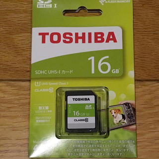 トウシバ(東芝)の新品 TOSHIBA SDカード16GB(PC周辺機器)